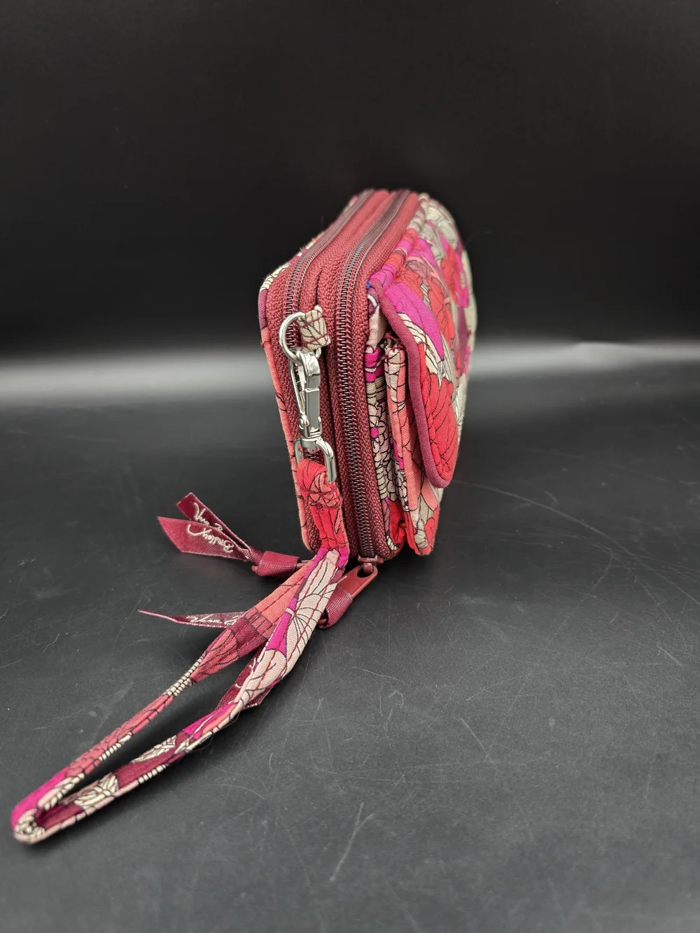 Vera Bradley Pink Floral Quilted Wristlet